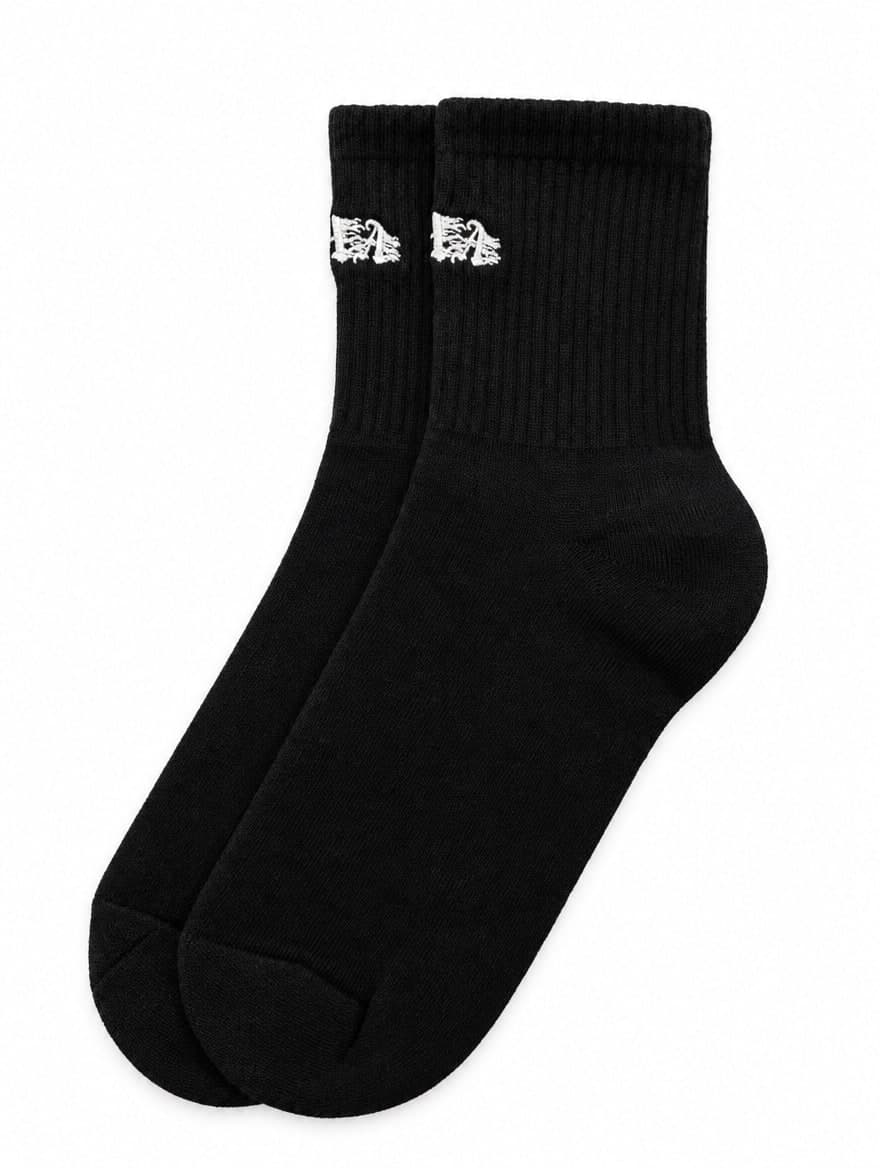 Triple “A” Front Socks Black