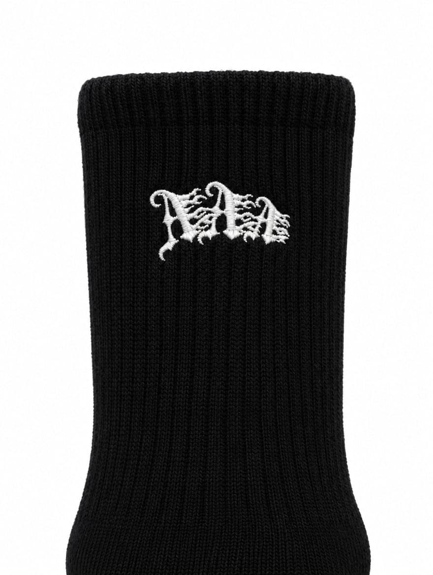 Triple “A” Front Socks Black