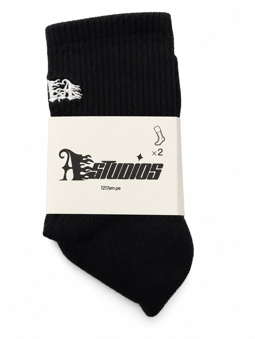 Triple “A” Front Socks Black