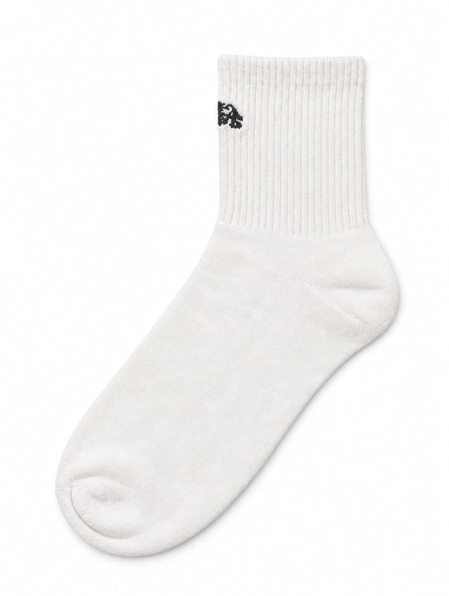 Triple “A” Front Socks White