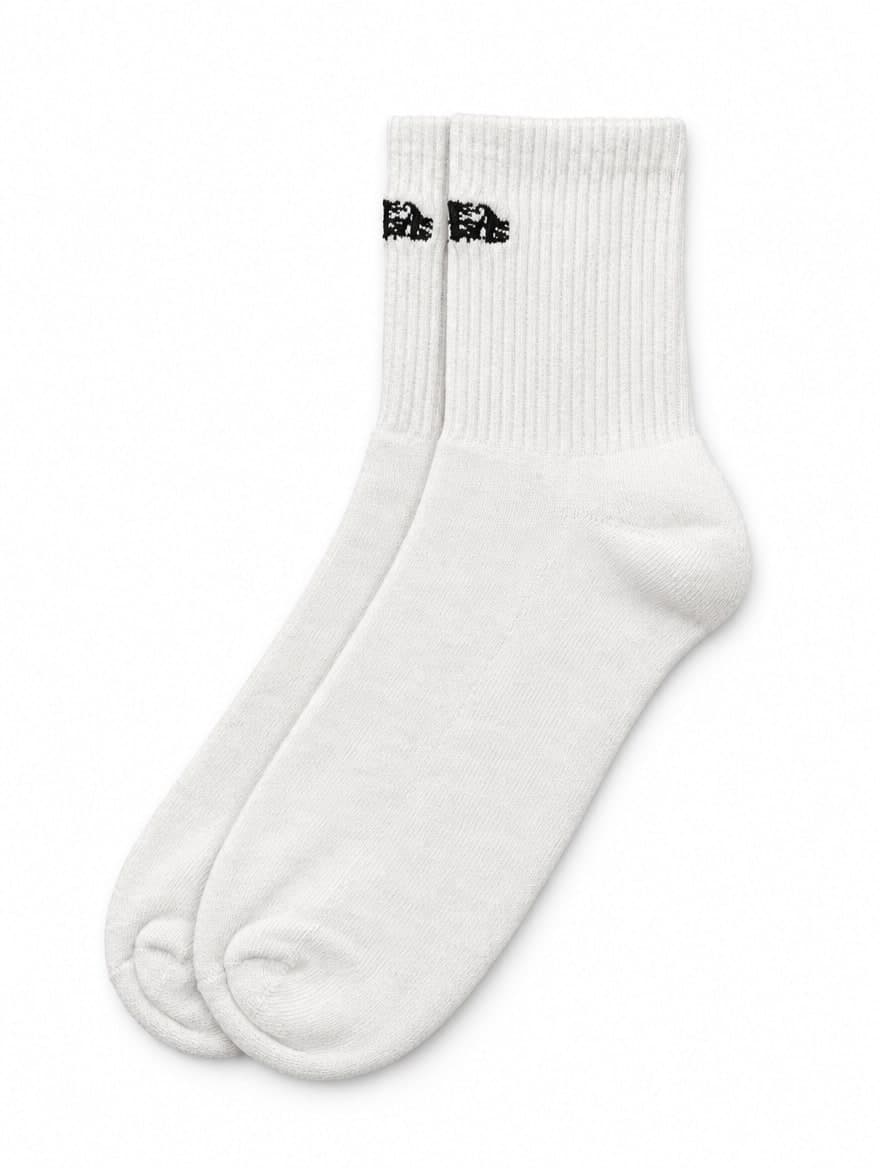 Triple “A” Front Socks White